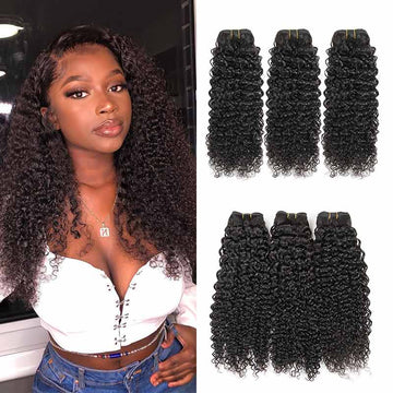 Malaysian Curly Human Hair Weave Bundles-5